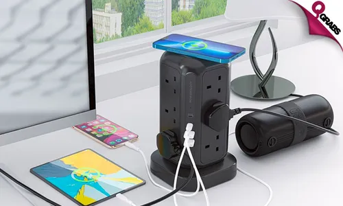 Powerology 12 Socket Multi-Port Tower Hub Extension!